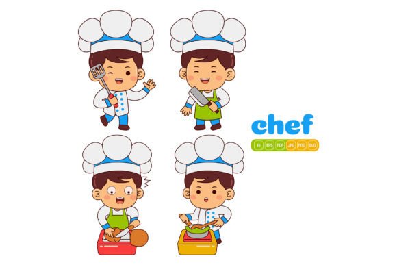 Cute Chef Boy Vector Pack 01 Graphics and Illustrations Review
