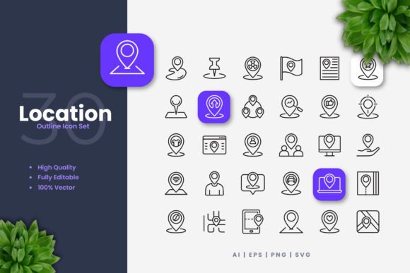 Location Icons Graphics Review