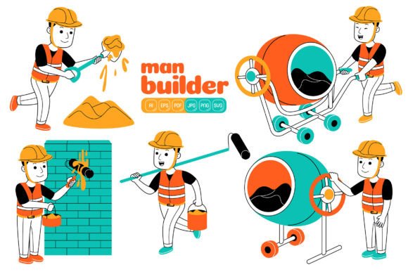 Man Builder Vector Pack 03 Graphics and Illustrations Review