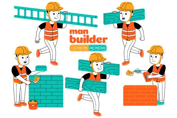 Man Builder Vector Pack 04: Graphics and Illustrations for Sellers