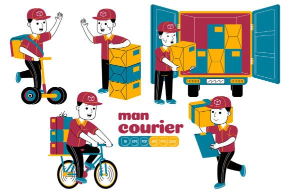 Man Courier Vector Pack 02: A Designer’s Review of Graphics and Illustrations