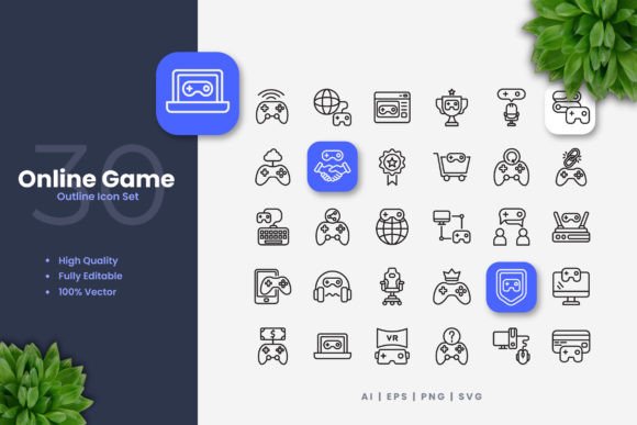 Online Game Icons: Graphics and Icons for Local Brand Identity