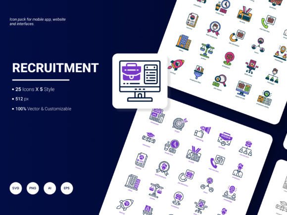 Recruitment Icon Pack: Graphics and Icons for Brand Identity