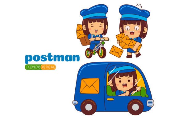 Reviewing Cute Postman Girl Vector Pack 02 for Embroidery