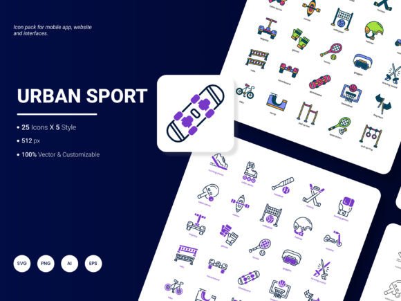 Urban Sport Icon Pack: Modern Graphics and Icons for Brand Design