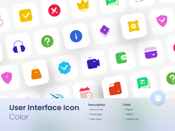 User Interface Icon Set Colored Style Graphics Ux And Ui Kits