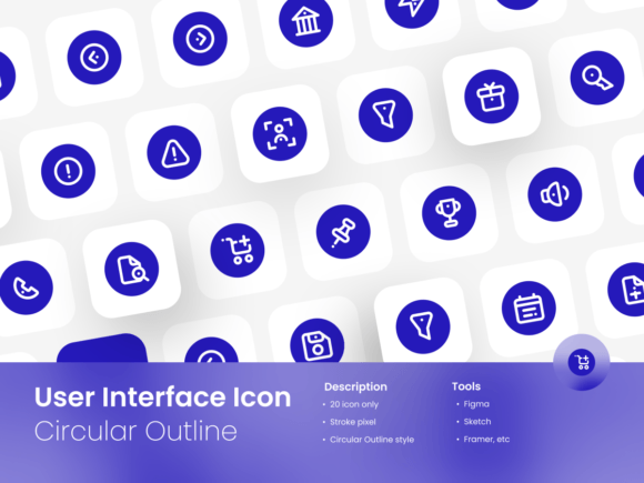 User Interface Icons Circular Outline Graphics in Ux And Ui Kits